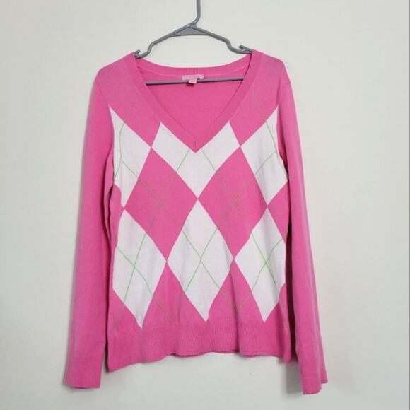 Lilly Pulitzer Argyle Sweater - Picture 1 of 5